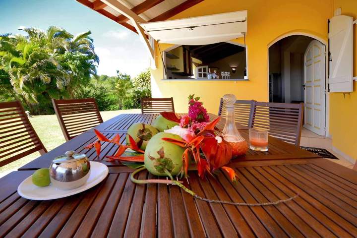 Terrasse de la Villa KAZ AROME Martinique